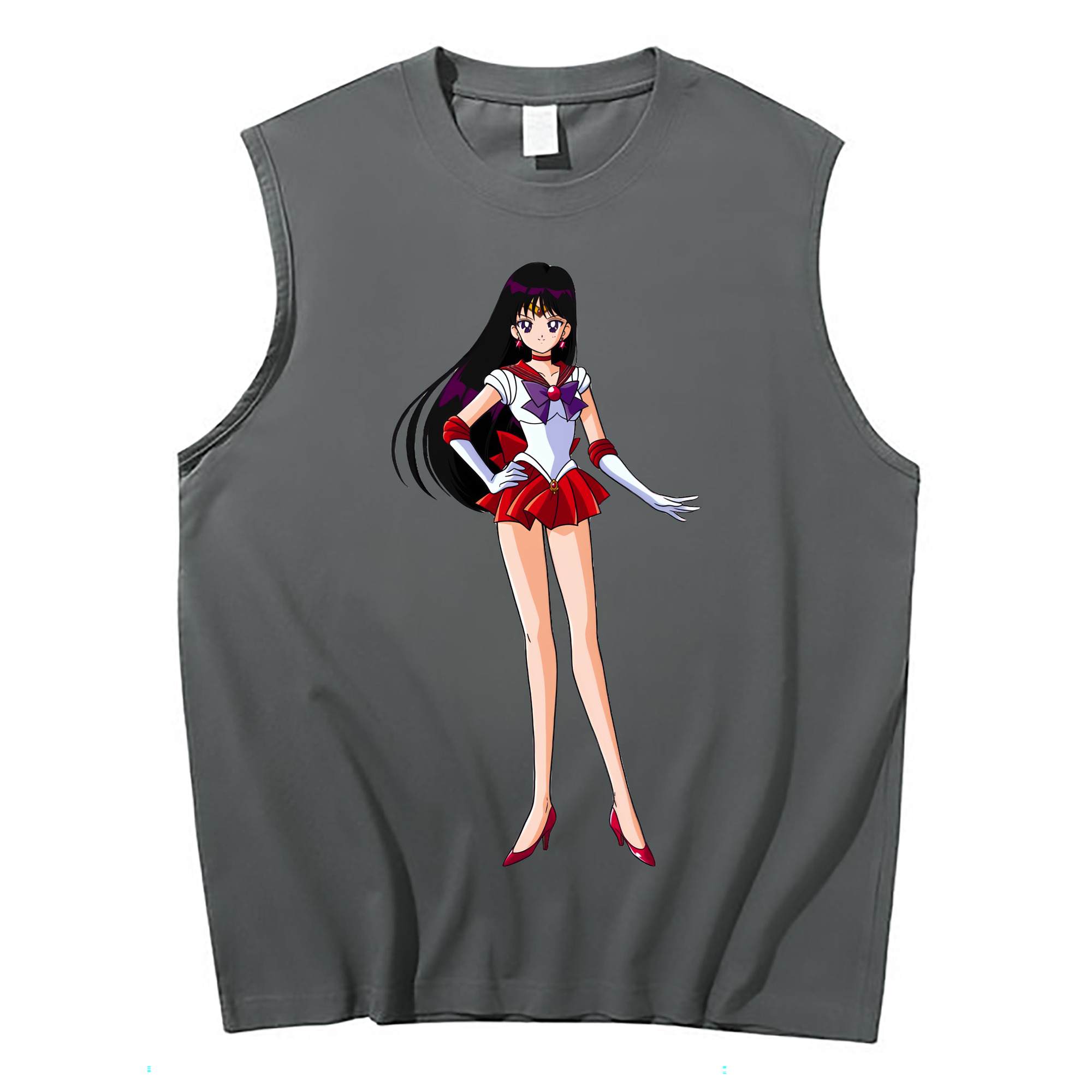 （画像用） 美少女戦士セーラームーン 火野レイ ひの レイ Sailor Moon Hino Rei （セーラーマーズ,Sailor Mars） コットン100％タンクトップ（フロントプリント）